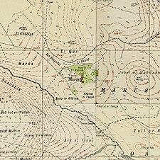 Historical map series for the area of Marus (1940s with modern overlay).jpg