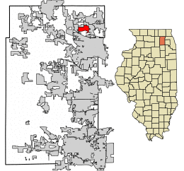 Location of Sleepy Hollow in Kane County, Illinois