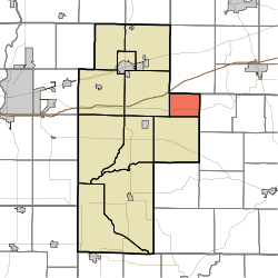 Location of Cass Township in Clay County
