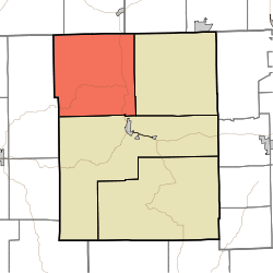 Location of Jackson Township in Brown County