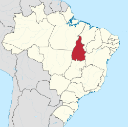 Location of State of Tocantins in Brazil