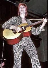 David Bowie in character as Ziggy Stardust