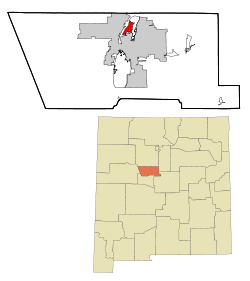 Location of Los Ranchos de Albuquerque, New Mexico