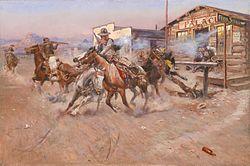 Charles Marion Russell – Smoke of a .45 – Google Art Project.jpg
