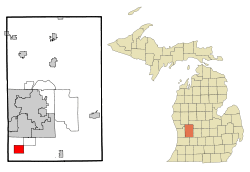 Location of Byron Center, Michigan