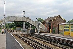 Footbridge and Building, Hall Road Railway Station (geograph 2994489).jpg