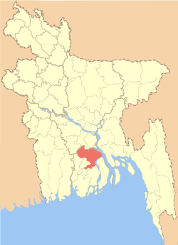 Location of Barisal District in Bangladesh