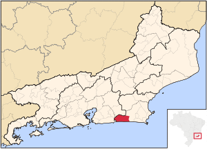 Location of Saquarema in the state of Rio de Janeiro