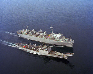 USS Acadia AS-42 USS Fresno LST-1182 1982.jpeg