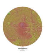 Topographical map of Mare Australe quadrangle