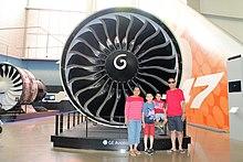 Plane Engine Size Compare to Human Size at Boeing