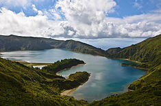 Lagoa do Fogo on Sao Miguel in the Azores of Portugal on the planet Earth.jpg