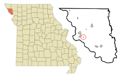 Location of Fortescue, Missouri