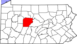 Map of Clearfield County, Pennsylvania