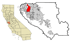 Location in Santa Clara County and the State of California