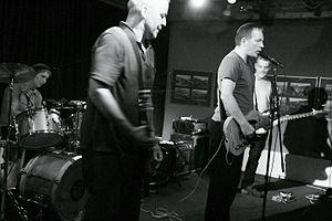 The Ex in concert on September 2016 in Germany. Left to right: Katherina Bornefeld, Terrie Hessels, Arnold de Boer, Andy Moor.