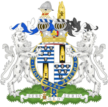 Coat of Arms of Robert Gascoyne-Cecil, 7th Marquess of Salisbury.svg