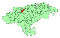 Location of Cabezón de la Sal
