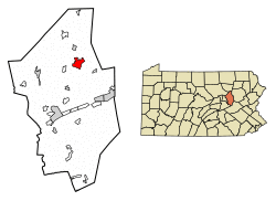 Location of Stillwater in Columbia County, Pennsylvania.