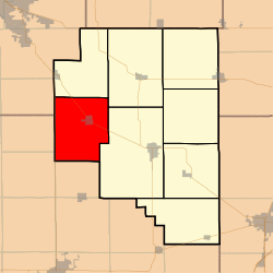 Map highlighting Marrowbone Township, Moultrie County, Illinois.svg
