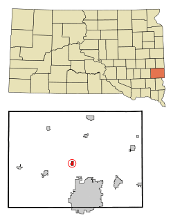 Location in Minnehaha County and the state of South Dakota