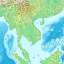 Topographical map of Mainland Southeast Asia