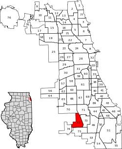 Location within the city of Chicago