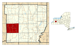 Location within Wyoming County and New York