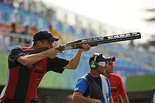 Walton Eller at 2008 Summer Olympics double trap finals.JPG