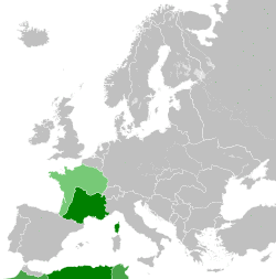 The French State in 1942: * .mw-parser-output .legend{page-break-inside:avoid;break-inside:avoid-column}.mw-parser-output .legend-color{display:inline-block;min-width:1.25em;height:1.25em;line-height:1.25;margin:1px 0;text-align:center;border:1px solid black;background-color:transparent;color:black}.mw-parser-output .legend-text{}   Unoccupied zone * .mw-parser-output .legend{page-break-inside:avoid;break-inside:avoid-column}.mw-parser-output .legend-color{display:inline-block;min-width:1.25em;height:1.25em;line-height:1.25;margin:1px 0;text-align:center;border:1px solid black;background-color:transparent;color:black}.mw-parser-output .legend-text{}   German military occupation zone * .mw-parser-output .legend{page-break-inside:avoid;break-inside:avoid-column}.mw-parser-output .legend-color{display:inline-block;min-width:1.25em;height:1.25em;line-height:1.25;margin:1px 0;text-align:center;border:1px solid black;background-color:transparent;color:black}.mw-parser-output .legend-text{}   French protectorates