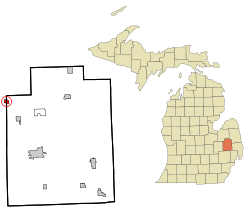 Location of Otter Lake, Michigan