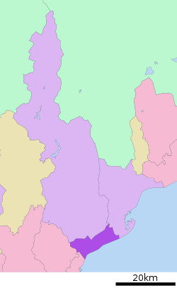 Location of Suruga-ku in Shizuoka