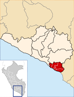 Location of Islay in the Arequipa Region