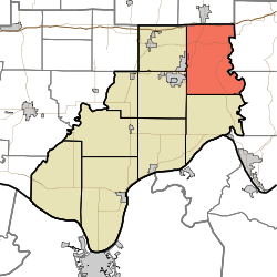 Map highlighting Harrison Township, Spencer County, Indiana.svg