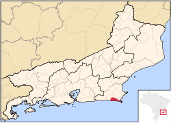 Location of Arraial do Cabo in the state of Rio de Janeiro