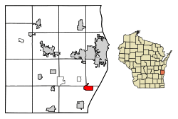 Location of Oostburg in Sheboygan County, Wisconsin.