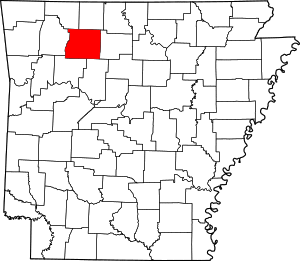 Map of Arkansas highlighting Newton County