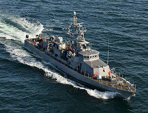 USS Shamal (PC-13) underway off the coast of Northern Florida in March 2016.JPG