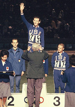 Harald Norpoth, Bob Schul, Bill Dellinger 1964.jpg