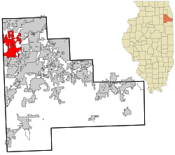 Location of Plainfield in Will County, Illinois