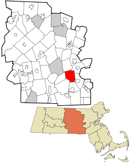 Location in Worcester County and the state of Massachusetts.