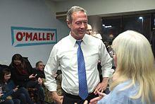 O'Malley at a campaign event