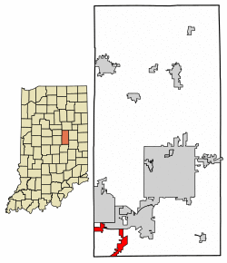 Location of Ingalls in Madison County, Indiana.