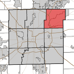 Map highlighting Lawrence Township, Marion County, Indiana.svg