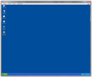 Windows Virtual PC running Windows XP on a Windows 7 host