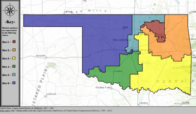 United States Congressional Districts in Oklahoma, 1983 – 1992.tif
