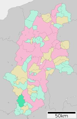 Location of Achi in Nagano Prefecture