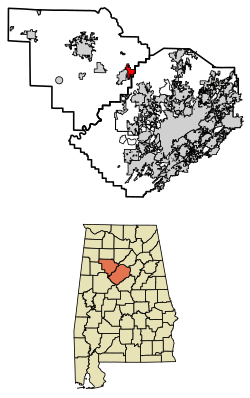 Location of Sumiton in Jefferson County and Walker County, Alabama.