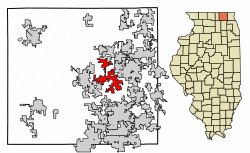 Location of Bull Valley in McHenry County, Illinois.