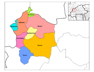 Provincial map of its departments